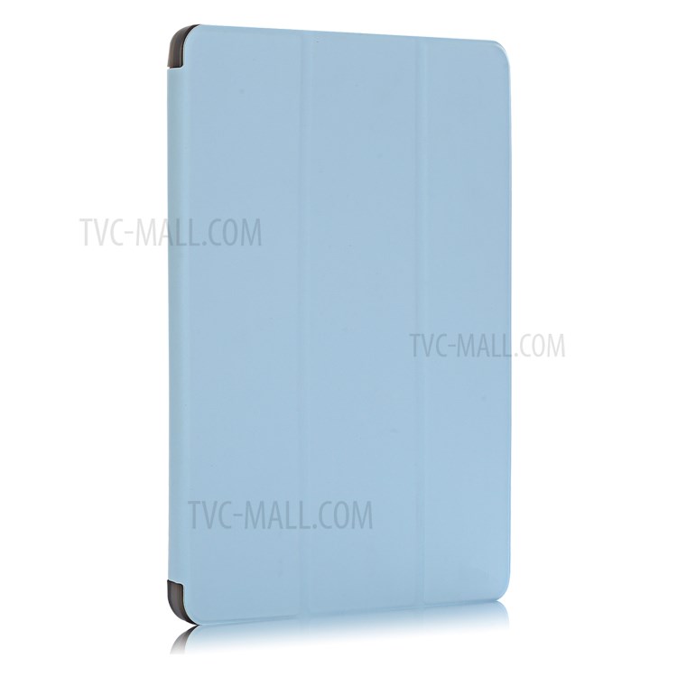 Tri-fold Stand Smart Leather Soft Case with Pencil Storage Groove for iPad Pro 12.9-inch (2020)/(2018) - Baby Blue-2