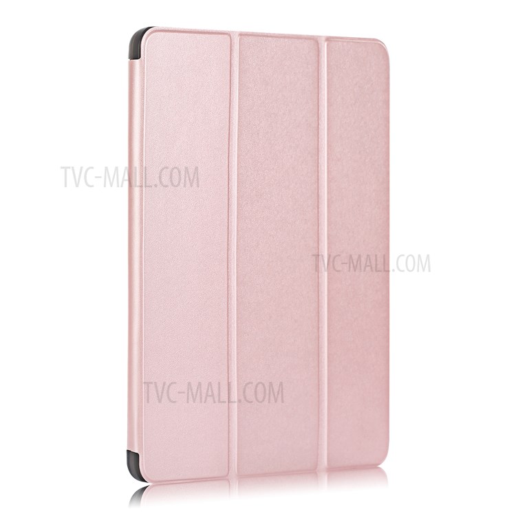 Tri-fold Stand Smart Leather Soft Case Shell with Pencil Storage Groove for iPad Pro 11-inch (2020)/(2018) - Rose Gold-2