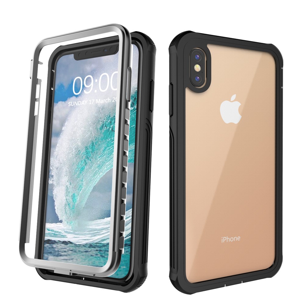 Shockproof All-inclusive PC Protector Cover Built-in PET Front Film for iPhone XS Max 6.5 inch-1