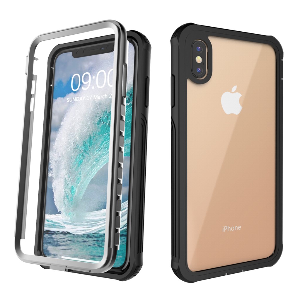Shockproof All-inclusive PC Protector Cover Built-in PET Front Film for iPhone XS Max 6.5 inch-5