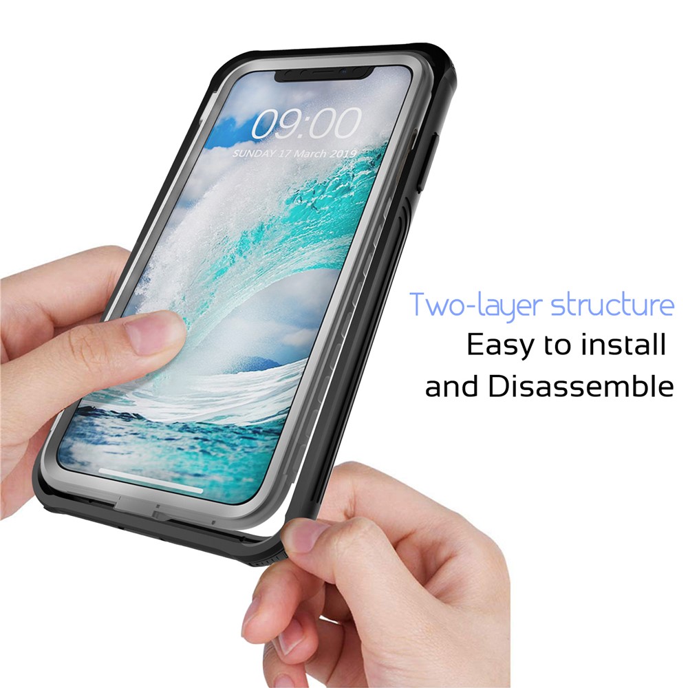 Shockproof All-inclusive PC Protector Cover Built-in PET Front Film for iPhone XS Max 6.5 inch-7
