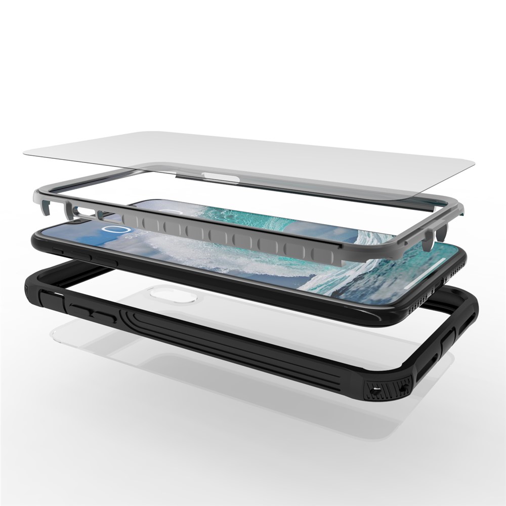 Shockproof All-inclusive PC Protector Cover Built-in PET Front Film for iPhone XS Max 6.5 inch-8