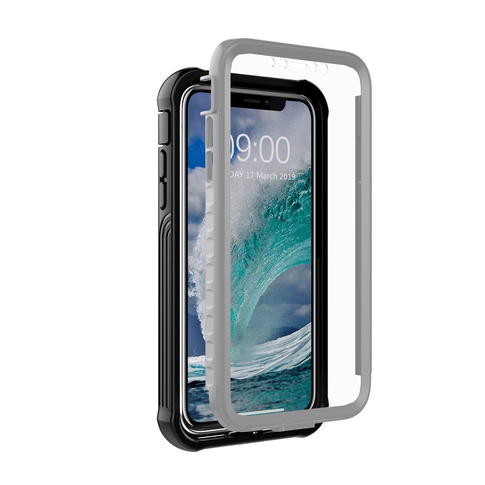 Drop-proof All-wrapped Plastic Phone Shell Built-in PET Screen Film for iPhone 11 Pro Max 6.5 inch-1