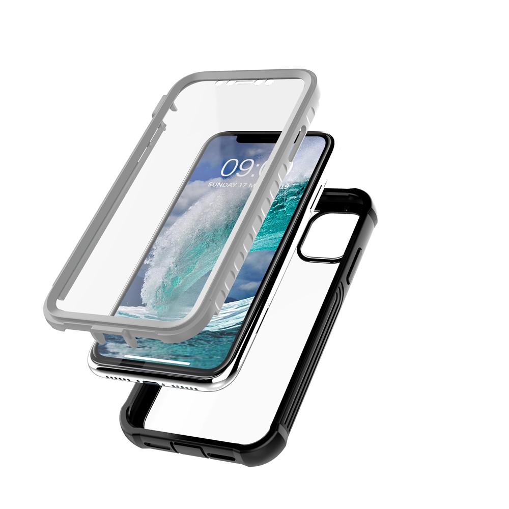 Drop-proof All-wrapped Plastic Phone Shell Built-in PET Screen Film for iPhone 11 Pro Max 6.5 inch-5