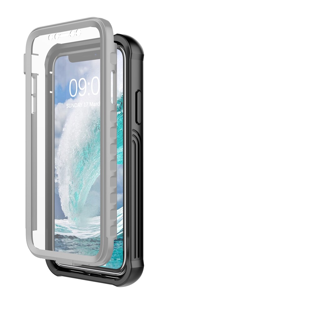 Anti-drop Full-body Protection Hard PC Cover Built-in PET Screen Film for iPhone 11 6.1 inch-5