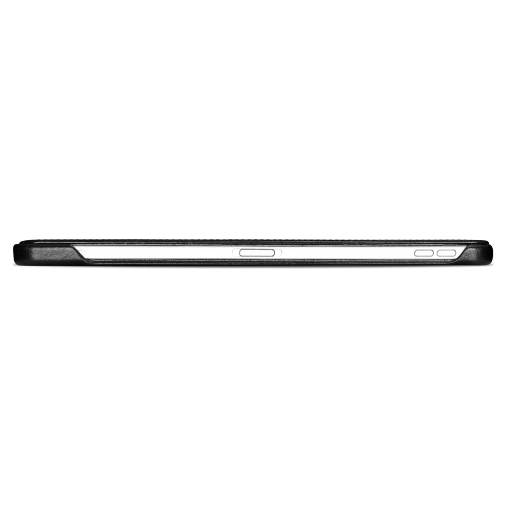 ICARER Rétro Shell Intelligent Étui En Cuir Véritable À Trois Volets Pour IPad Pro 12,9 Pouces (2020) / (2018) - Noir-6