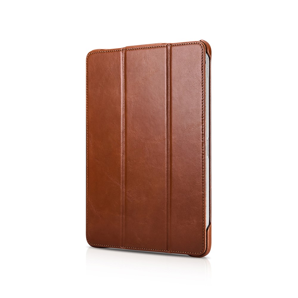 ICARER Retro Tri-fold Genuine Leather Smart Case Shell for iPad Pro 12.9-inch (2020)/(2018) - Brown-4