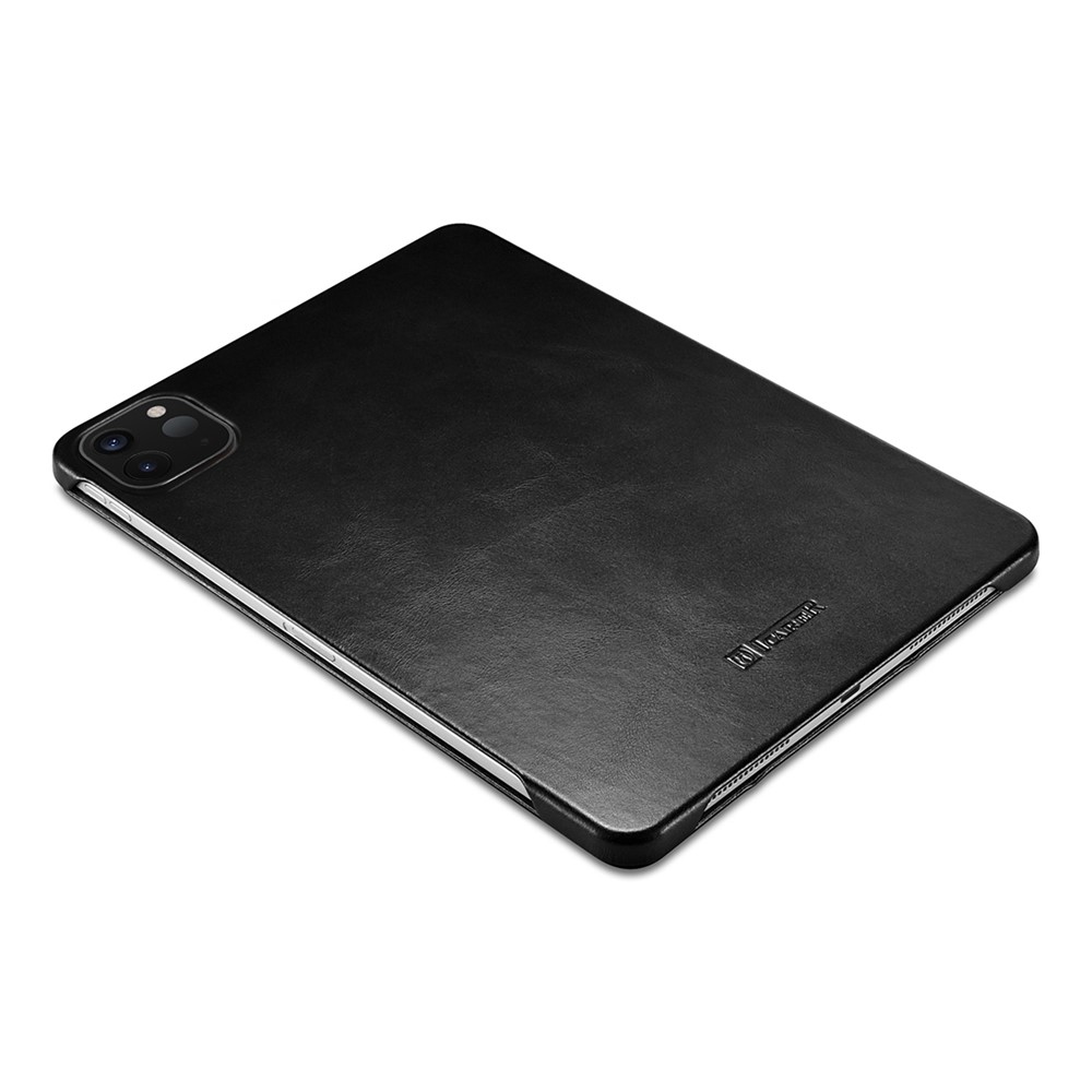 ICARER Retro Tri-fold Genuine Leather Smart Case Cover for iPad Pro 11-inch (2020)/(2018) - Black-10