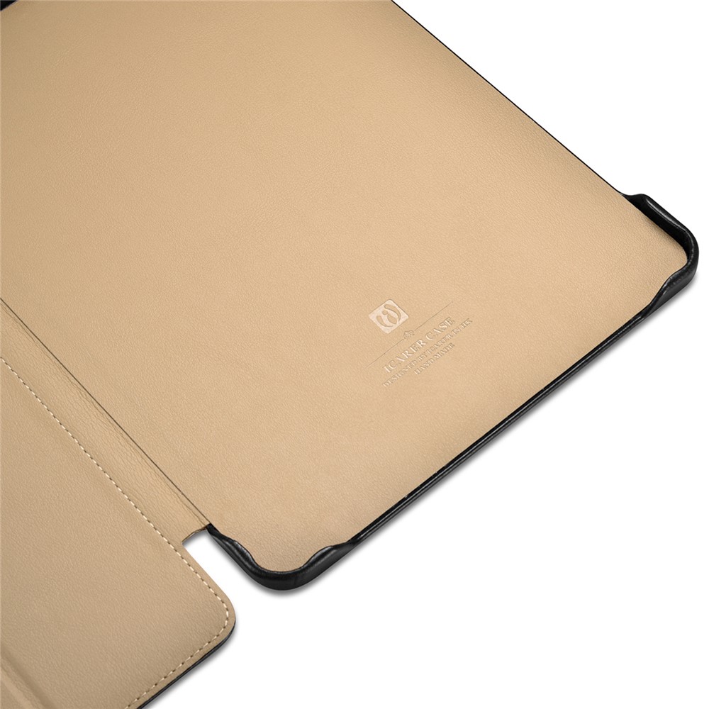 ICARER Retro Tri-fold Genuine Leather Smart Case Cover for iPad Pro 11-inch (2020)/(2018) - Black-14
