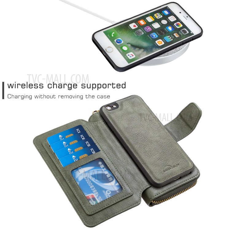BF001 Leather Wallet Anti-Gravity Phone Cover Case for iPhone 7 / 8 4.7-inch - Green-3