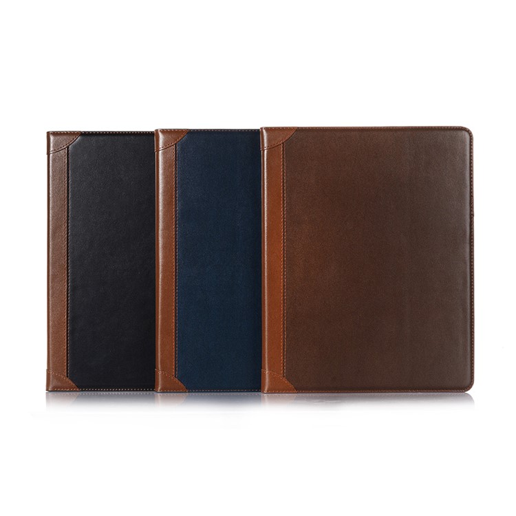 Contraste Color Wallet Stand Cuir Smart Case Pour Ipad Pro 12,9 Pouces (2020) / (2018) - le Noir-10