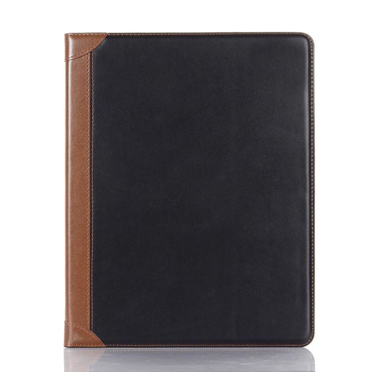 Contraste Color Wallet Stand Cuir Smart Case Pour Ipad Pro 12,9 Pouces (2020) / (2018) - le Noir-2