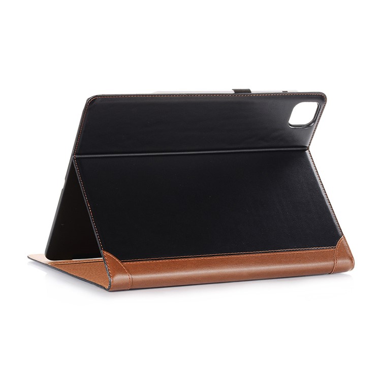 Contraste Color Wallet Stand Cuir Smart Case Pour Ipad Pro 12,9 Pouces (2020) / (2018) - le Noir-4