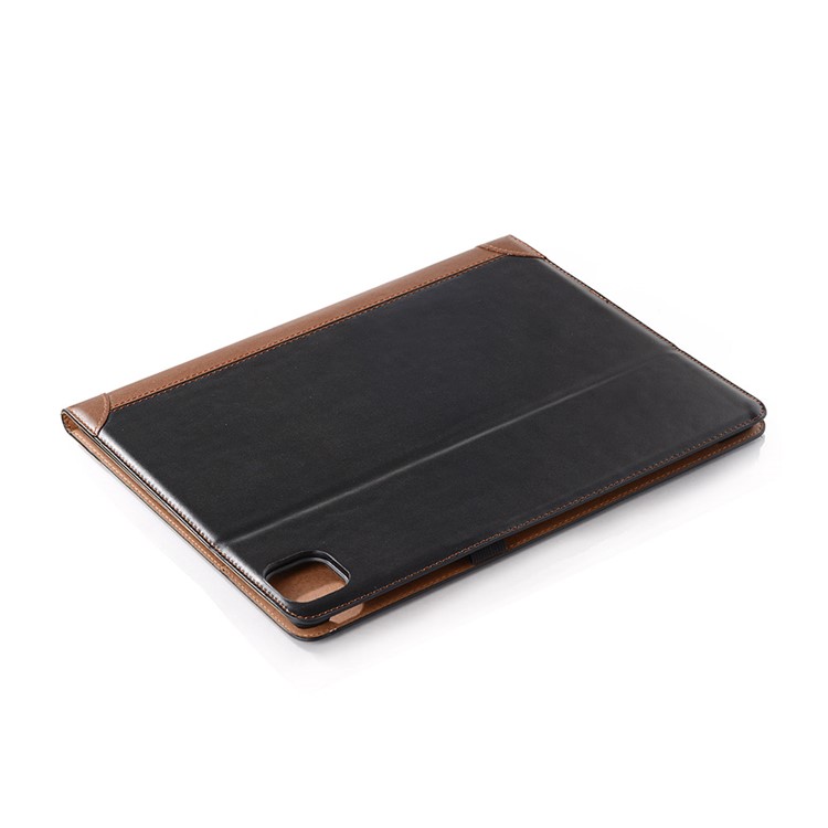 Contraste Color Wallet Stand Cuir Smart Case Pour Ipad Pro 12,9 Pouces (2020) / (2018) - le Noir-6