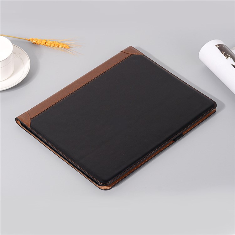 Contraste Color Wallet Stand Cuir Smart Case Pour Ipad Pro 12,9 Pouces (2020) / (2018) - le Noir-7