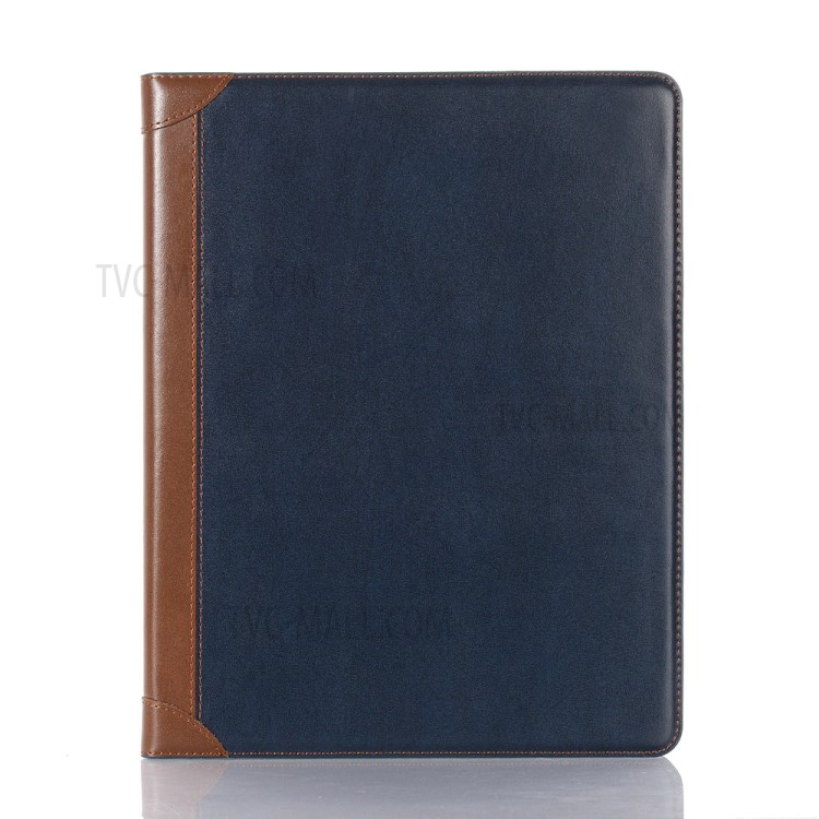 Contrast Color Wallet Stand Leather Smart Case for iPad Pro 12.9-inch (2020)/(2018) - Blue-1