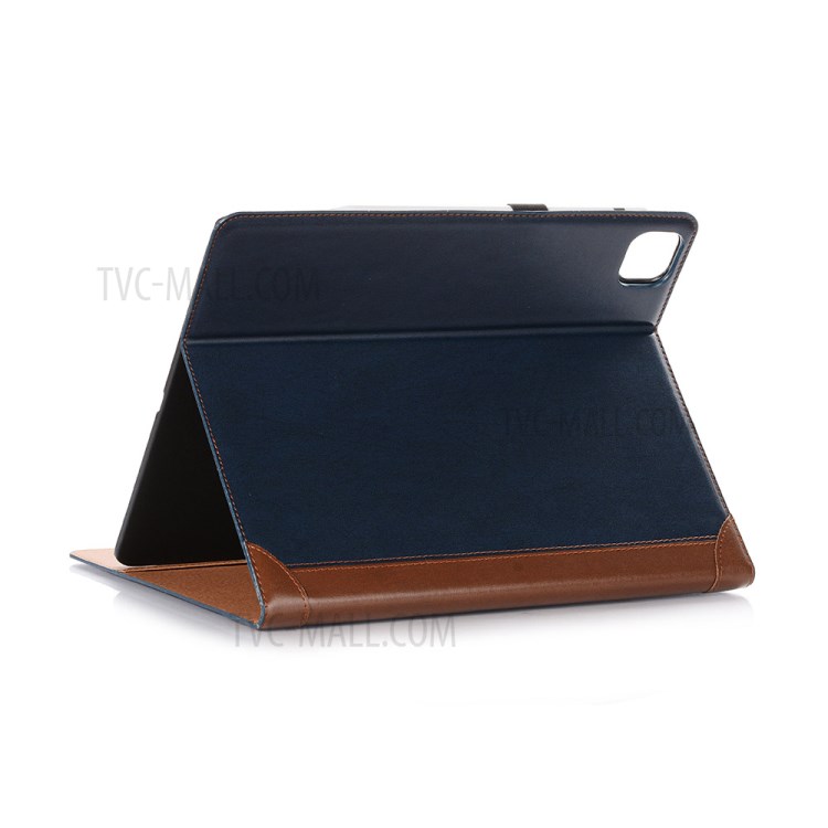 Contrast Color Wallet Stand Leather Smart Case for iPad Pro 12.9-inch (2020)/(2018) - Blue-3