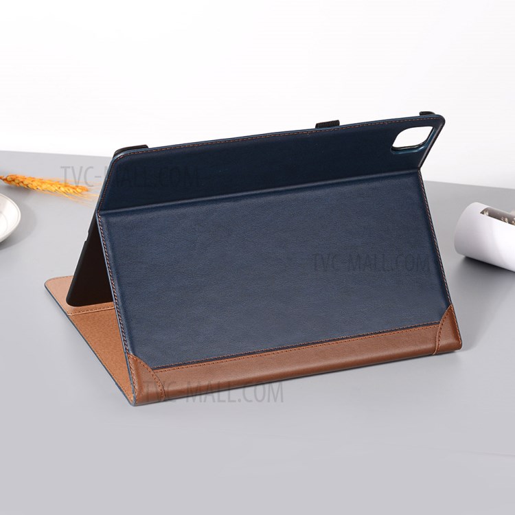 Contrast Color Wallet Stand Leather Smart Case for iPad Pro 12.9-inch (2020)/(2018) - Blue-5