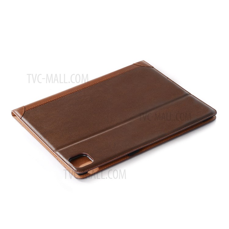 Contrast Color Wallet Stand Leather Smart Case for iPad Pro 12.9-inch (2020)/(2018) - Brown-6