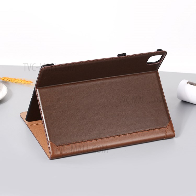 Contrast Color Wallet Stand Leather Smart Case for iPad Pro 12.9-inch (2020)/(2018) - Brown-9