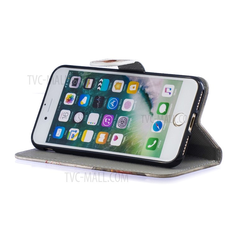 Light Spot Decor Pattern Printing Leather Wallet Case for iPhone SE (2nd Generation)/8/7 - Tower Bridge of London-5