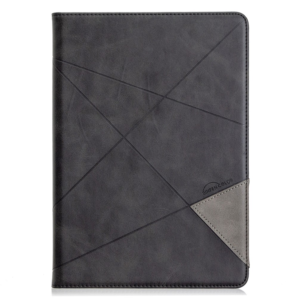 Geometric Pattern Stand Leather Smart Phone Case for Apple iPad 10.2 (2019)/Air 10.5 inch (2019)/Pro 10.5-inch (2017) - Black-2