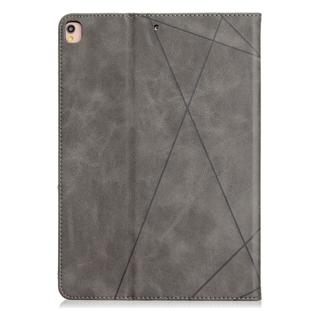 Geometric Pattern Stand Leather Smart Phone Case for Apple iPad 10.2 (2019)/Air 10.5 inch (2019)/Pro 10.5-inch (2017) - Grey-3