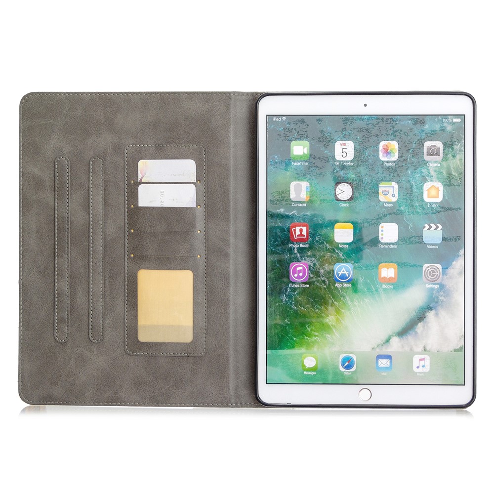 Geometric Pattern Stand Leather Smart Phone Case for Apple iPad 10.2 (2019)/Air 10.5 inch (2019)/Pro 10.5-inch (2017) - Grey-4