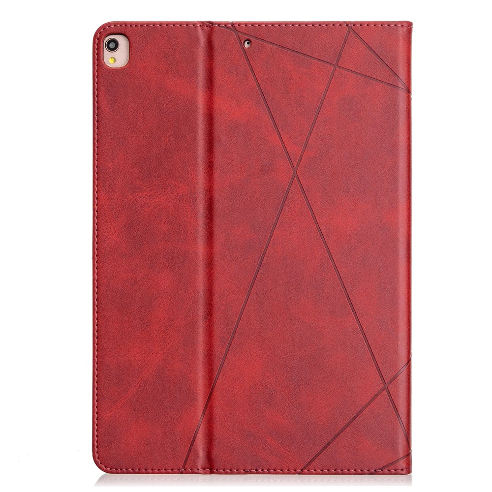 Geometric Pattern Stand Leather Smart Phone Case for Apple iPad 10.2 (2019)/Air 10.5 inch (2019)/Pro 10.5-inch (2017) - Red-3