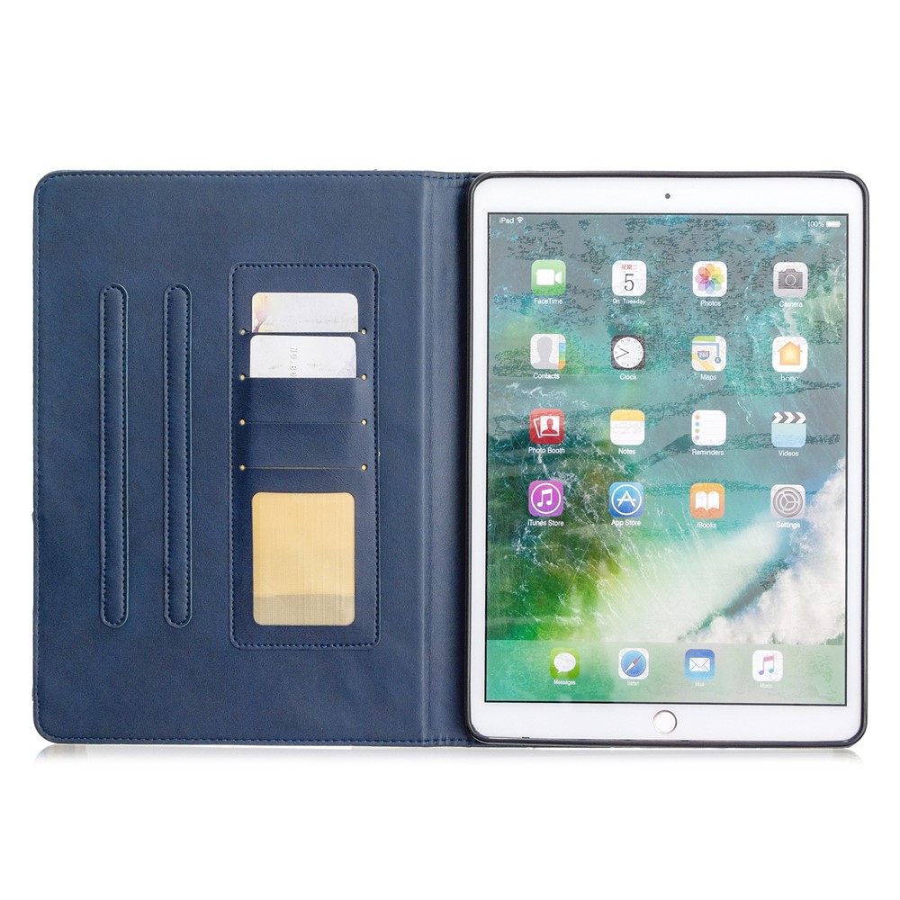 Geometric Pattern Stand Leather Smart Phone Case for Apple iPad 10.2 (2019)/Air 10.5 inch (2019)/Pro 10.5-inch (2017) - Blue-4