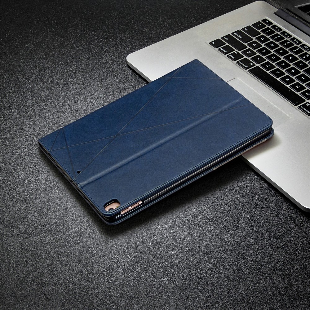 Geometric Pattern Stand Leather Smart Phone Case for Apple iPad 10.2 (2019)/Air 10.5 inch (2019)/Pro 10.5-inch (2017) - Blue-8