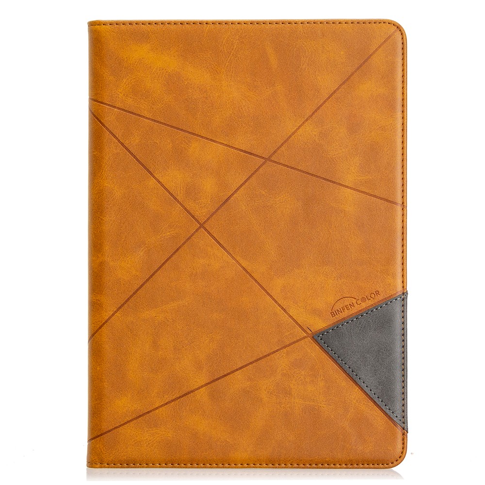 Geometric Pattern Stand Leather Smart Phone Case for Apple iPad 10.2 (2019)/Air 10.5 inch (2019)/Pro 10.5-inch (2017) - Brown-2