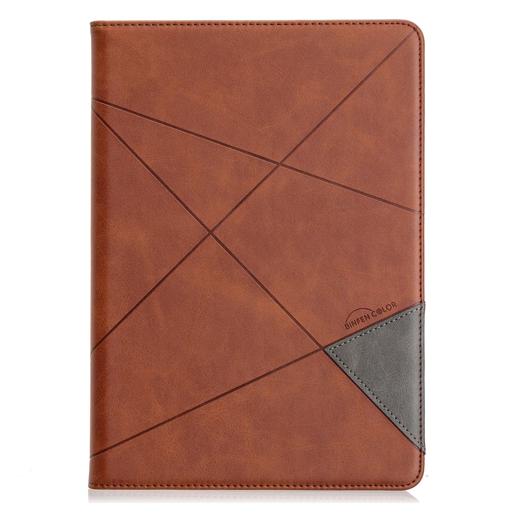 Geometric Pattern Stand Leather Smart Phone Case for Apple iPad 10.2 (2019)/Air 10.5 inch (2019)/Pro 10.5-inch (2017) - Coffee-2