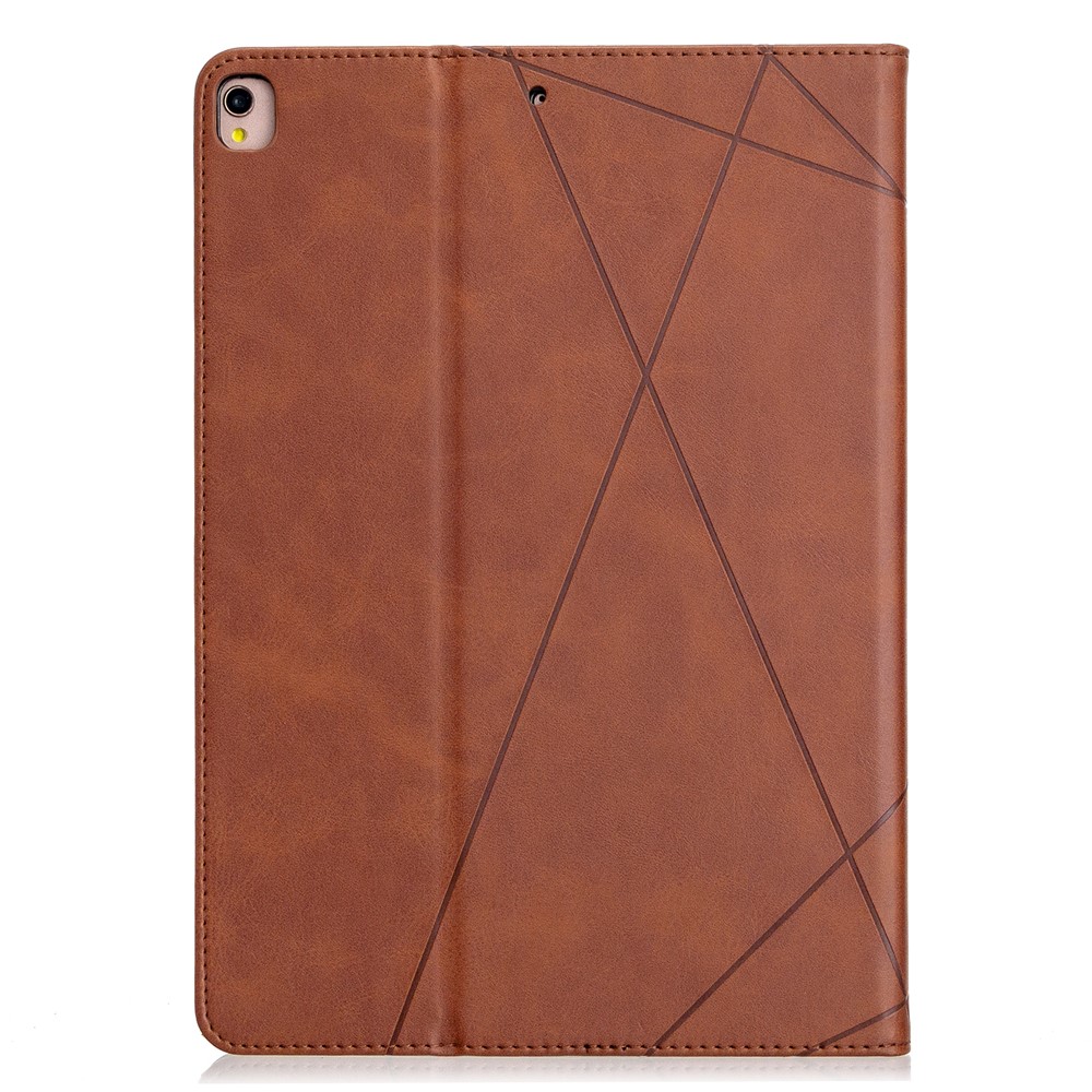 Geometric Pattern Stand Leather Smart Phone Case for Apple iPad 10.2 (2019)/Air 10.5 inch (2019)/Pro 10.5-inch (2017) - Coffee-3