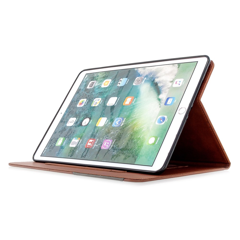 Geometric Pattern Stand Leather Smart Phone Case for Apple iPad 10.2 (2019)/Air 10.5 inch (2019)/Pro 10.5-inch (2017) - Coffee-6
