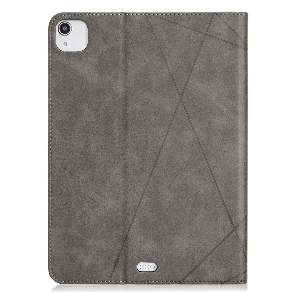 Geometric Pattern Wake/Sleep Leather Stand Case for iPad Pro 11-inch (2020)/(2018) - Grey-3