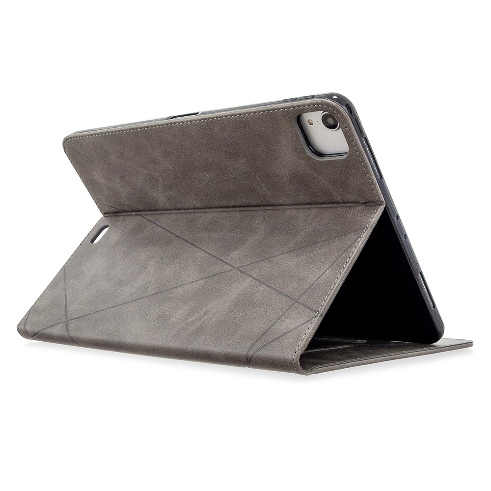 Geometric Pattern Wake/Sleep Leather Stand Case for iPad Pro 11-inch (2020)/(2018) - Grey-5