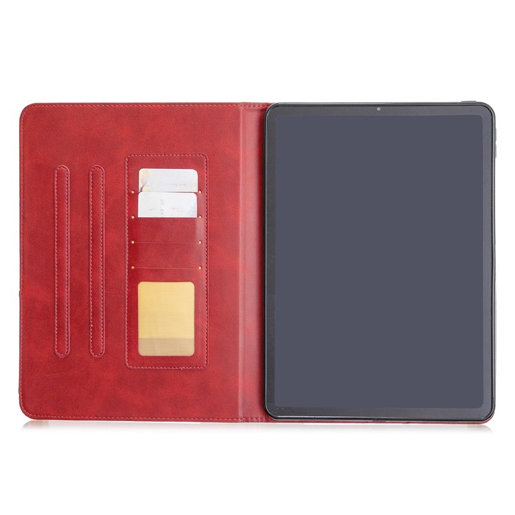 Geometric Pattern Wake/Sleep Leather Stand Case for iPad Pro 11-inch (2020)/(2018) - Red-4
