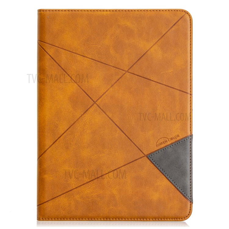 Geometric Pattern Wake/Sleep Leather Stand Case for iPad Pro 11-inch (2020)/(2018) - Brown-2