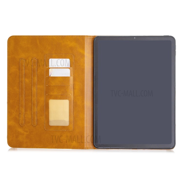Geometric Pattern Wake/Sleep Leather Stand Case for iPad Pro 11-inch (2020)/(2018) - Brown-4