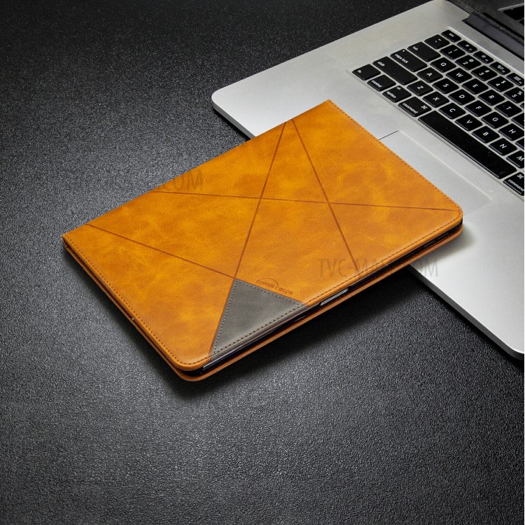 Geometric Pattern Wake/Sleep Leather Stand Case for iPad Pro 11-inch (2020)/(2018) - Brown-7
