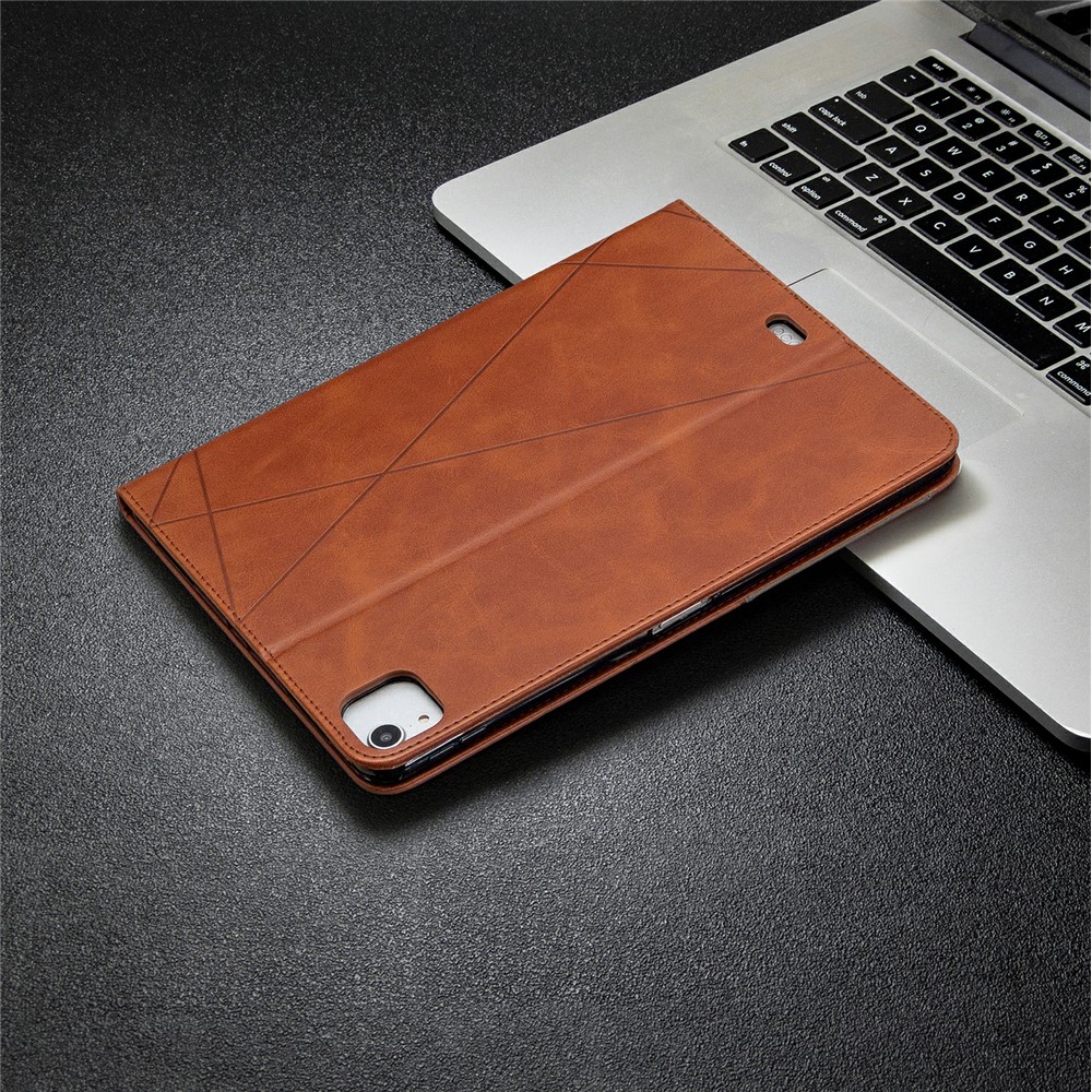 Geometric Pattern Wake/Sleep Leather Stand Case for iPad Pro 11-inch (2020)/(2018) - Coffee-8