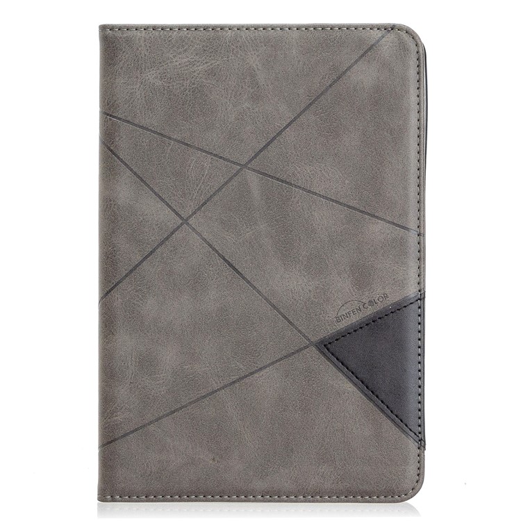 Geometric Pattern Leather Wake/Sleep Tablet Shell for iPad mini (2019) 7.9 inch/mini 4/3/2/1 - Grey-2