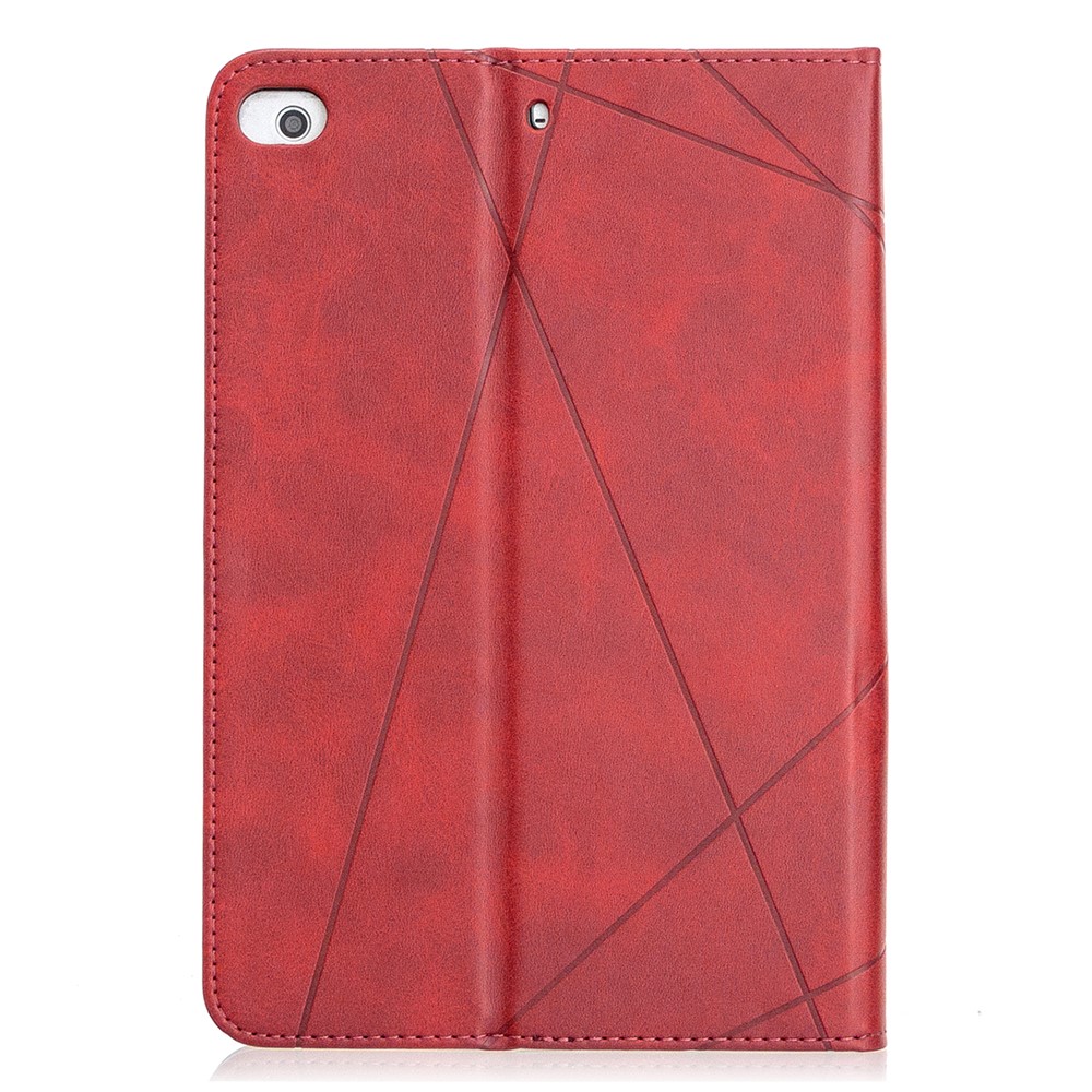 Geometric Pattern Leather Wake/Sleep Tablet Shell for iPad mini (2019) 7.9 inch/mini 4/3/2/1 - Red-3