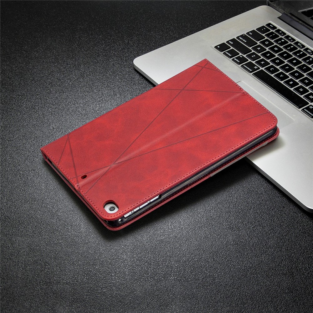 Geometric Pattern Leather Wake/Sleep Tablet Shell for iPad mini (2019) 7.9 inch/mini 4/3/2/1 - Red-8