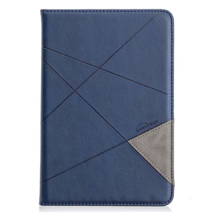 Geometric Pattern Leather Wake/Sleep Tablet Shell for iPad mini (2019) 7.9 inch/mini 4/3/2/1 - Blue-2