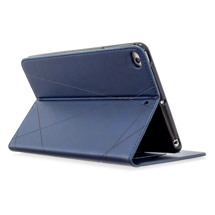 Geometric Pattern Leather Wake/Sleep Tablet Shell for iPad mini (2019) 7.9 inch/mini 4/3/2/1 - Blue-5