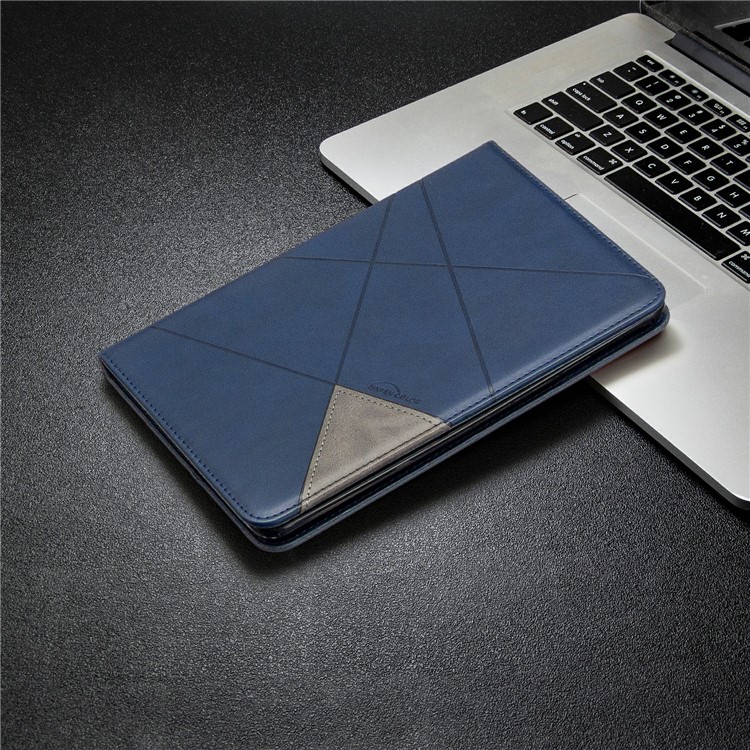 Geometric Pattern Leather Wake/Sleep Tablet Shell for iPad mini (2019) 7.9 inch/mini 4/3/2/1 - Blue-7