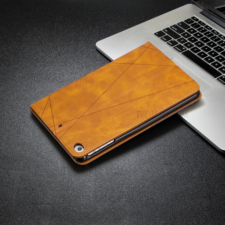 Geometric Pattern Leather Wake/Sleep Tablet Shell for iPad mini (2019) 7.9 inch/mini 4/3/2/1 - Brown-8