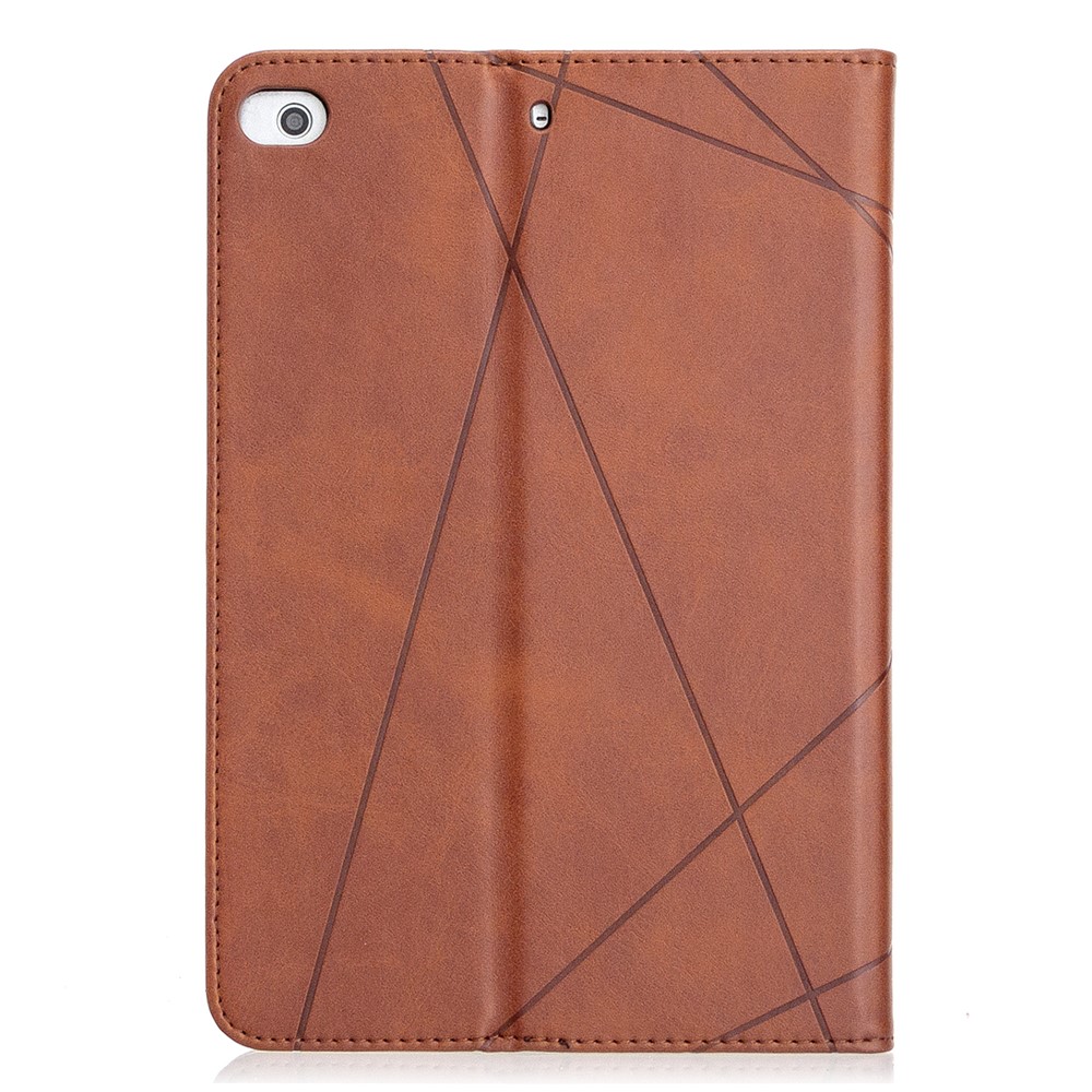 Geometric Pattern Leather Wake/Sleep Tablet Shell for iPad mini (2019) 7.9 inch/mini 4/3/2/1 - Coffee-3